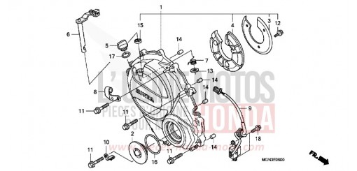 PANNEAU CARTER-MOTEUR D. CBF600NA de 2010